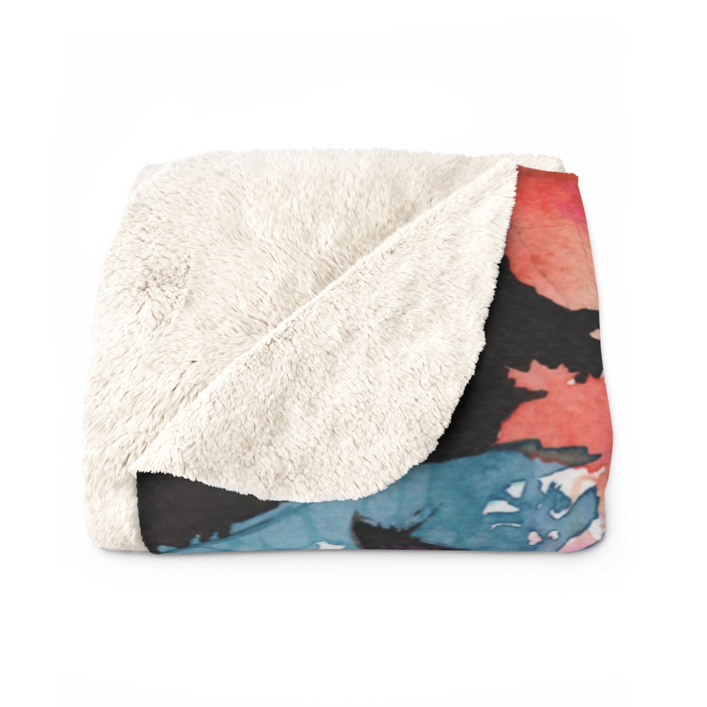 Liquid Flora Water Liliy Sherpa Fleece Blanket