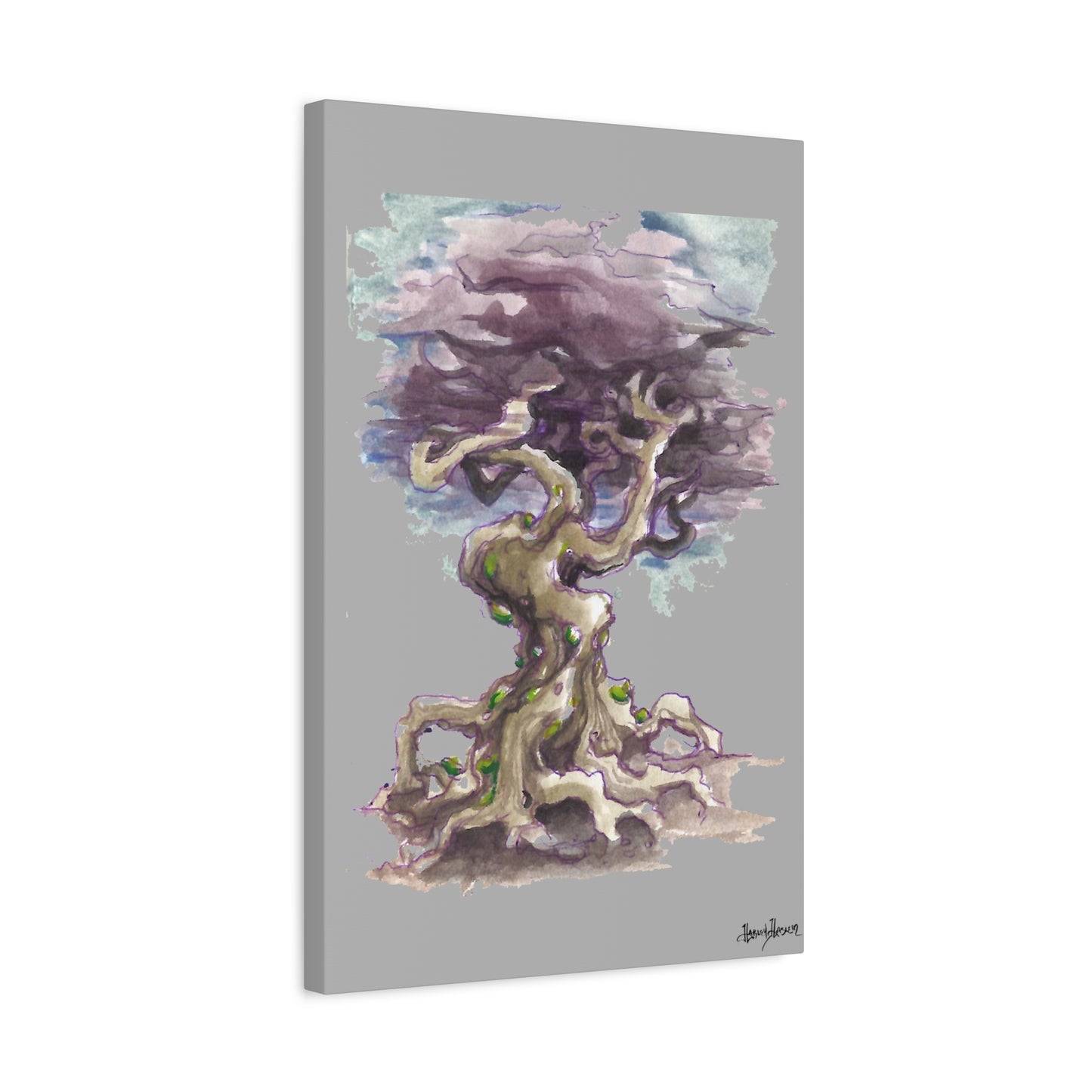 Liquid Trees Soft Purple Tree Matte Canvas, Stretched, 1.25"