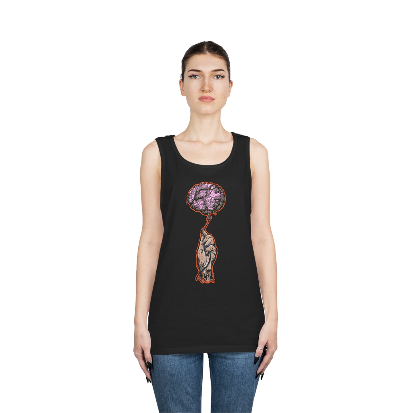 Intro Spect Brain Maze Unisex Heavy Cotton Tank Top Introspect Brain Maze