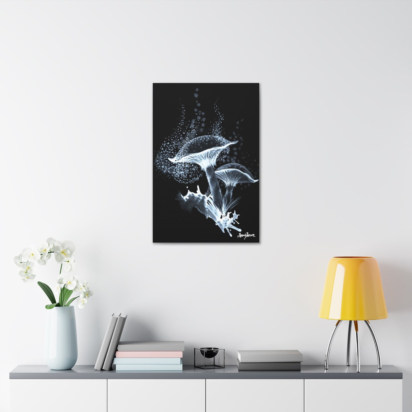 Liquid Flora "Mushrooms" Print on Canvas