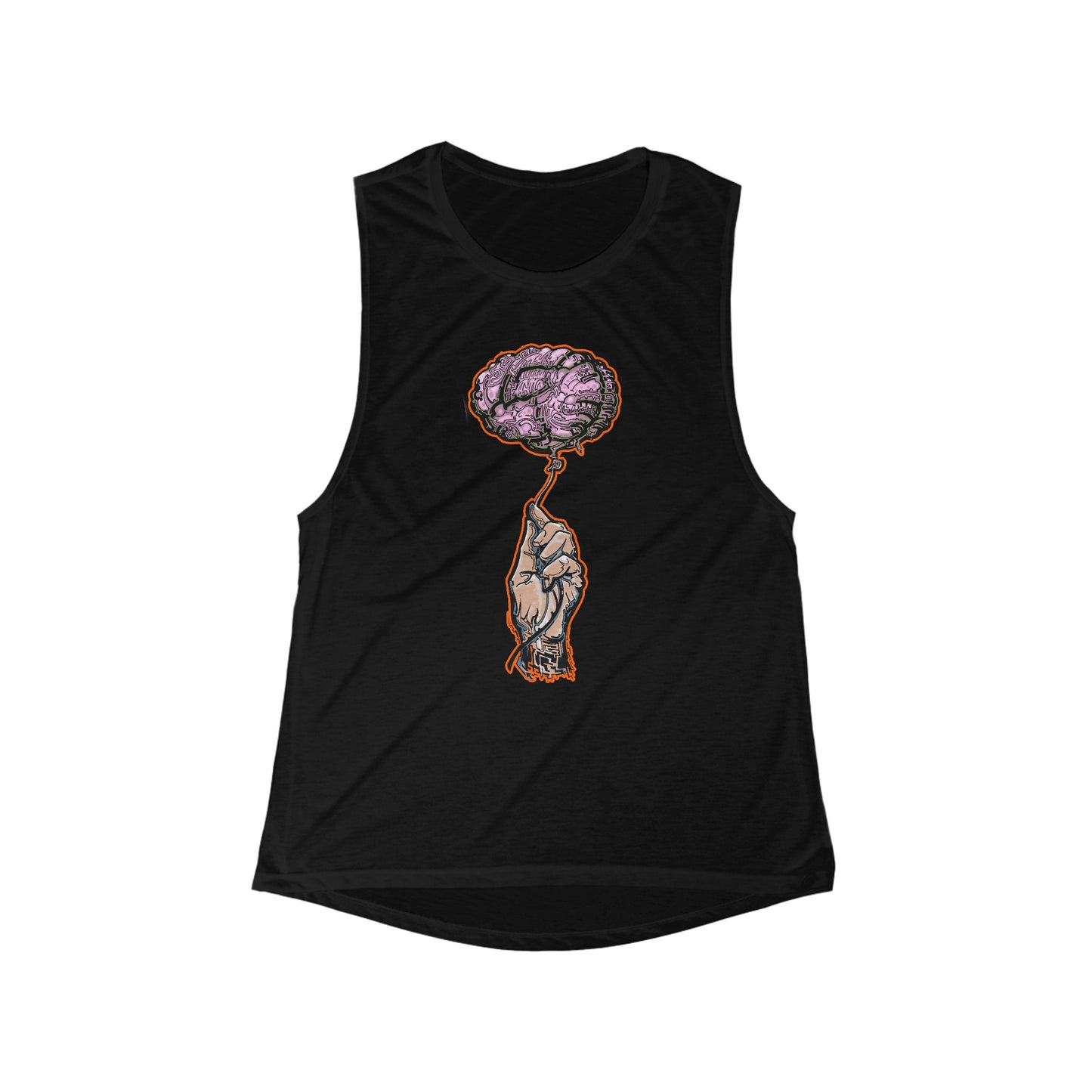 Intro Spect Brain Maze Women's Flowy Scoop Muscle Tank Intro Spect Brain Maze