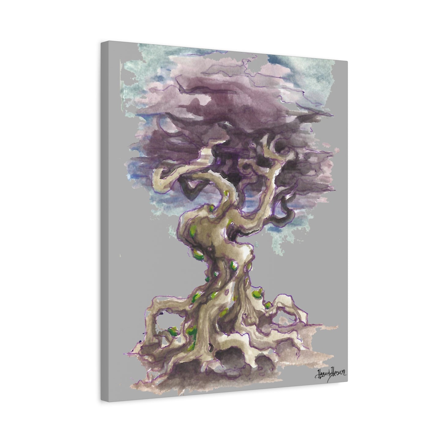 Liquid Trees Soft Purple Tree Matte Canvas, Stretched, 1.25"