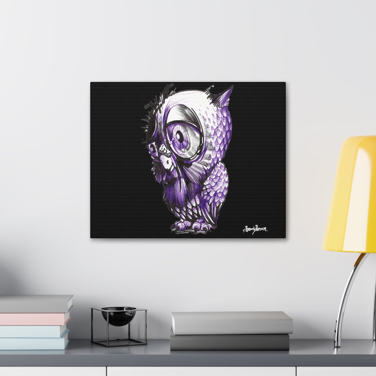 Liquid Ink Owl Canvas Gallery Wraps