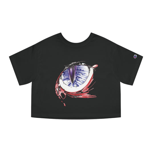 Liquid Ink Eye Champion Women's Heritage Cropped T-Shirt Liquid Ink Eye