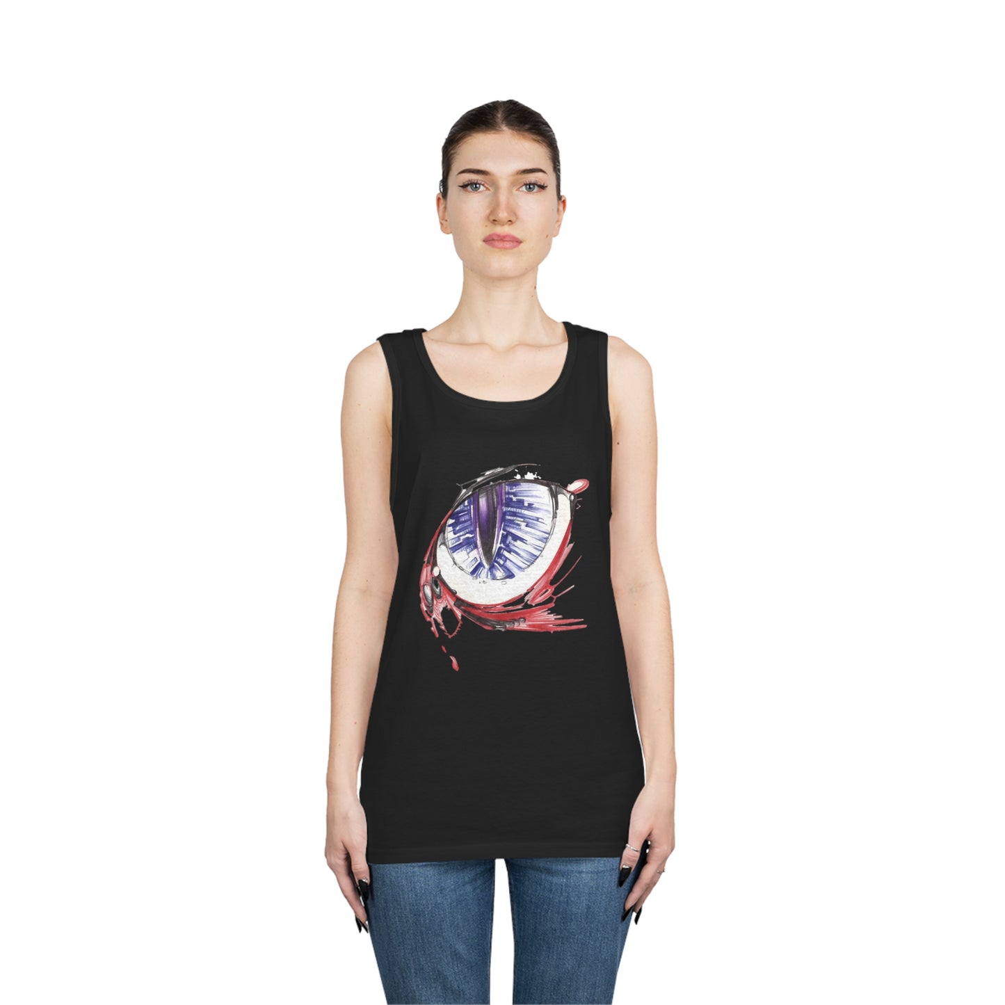 Liquid Ink Eye Unisex Heavy Cotton Tank Top Liquid Ink Eye