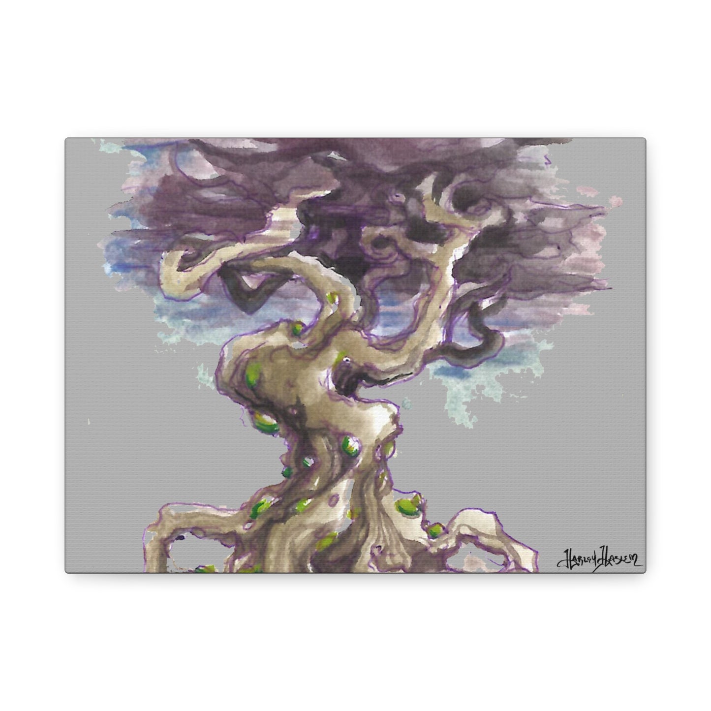 Liquid Trees Soft Purple Tree Matte Canvas, Stretched, 1.25"