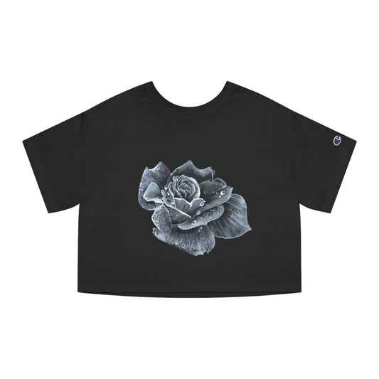 Liquid Flora Rose Champion Women's Heritage Cropped T-Shirt