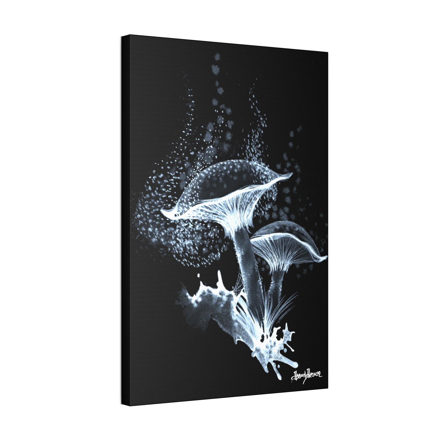 Liquid Flora "Mushrooms" Print on Canvas