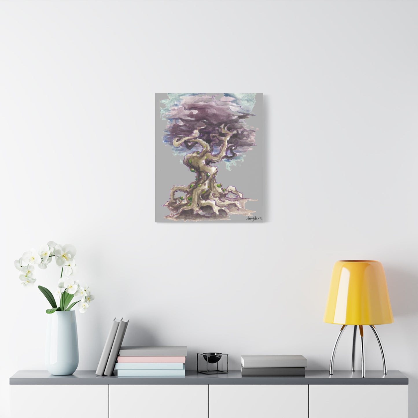 Liquid Trees Soft Purple Tree Matte Canvas, Stretched, 1.25"