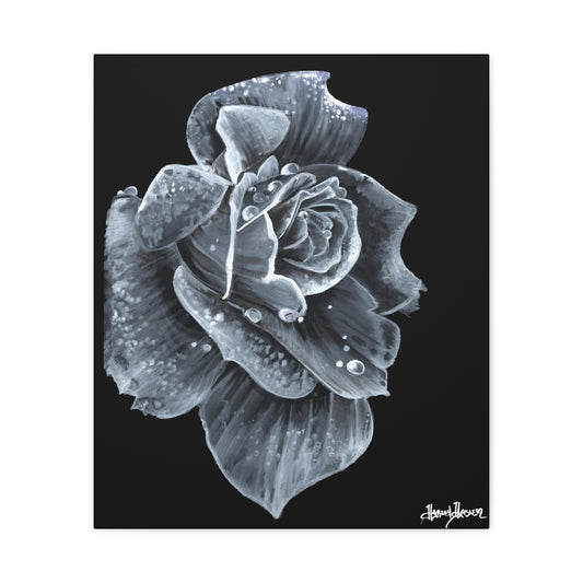 Liquid Flora Rose Matte Canvas, Stretched, 1.25"