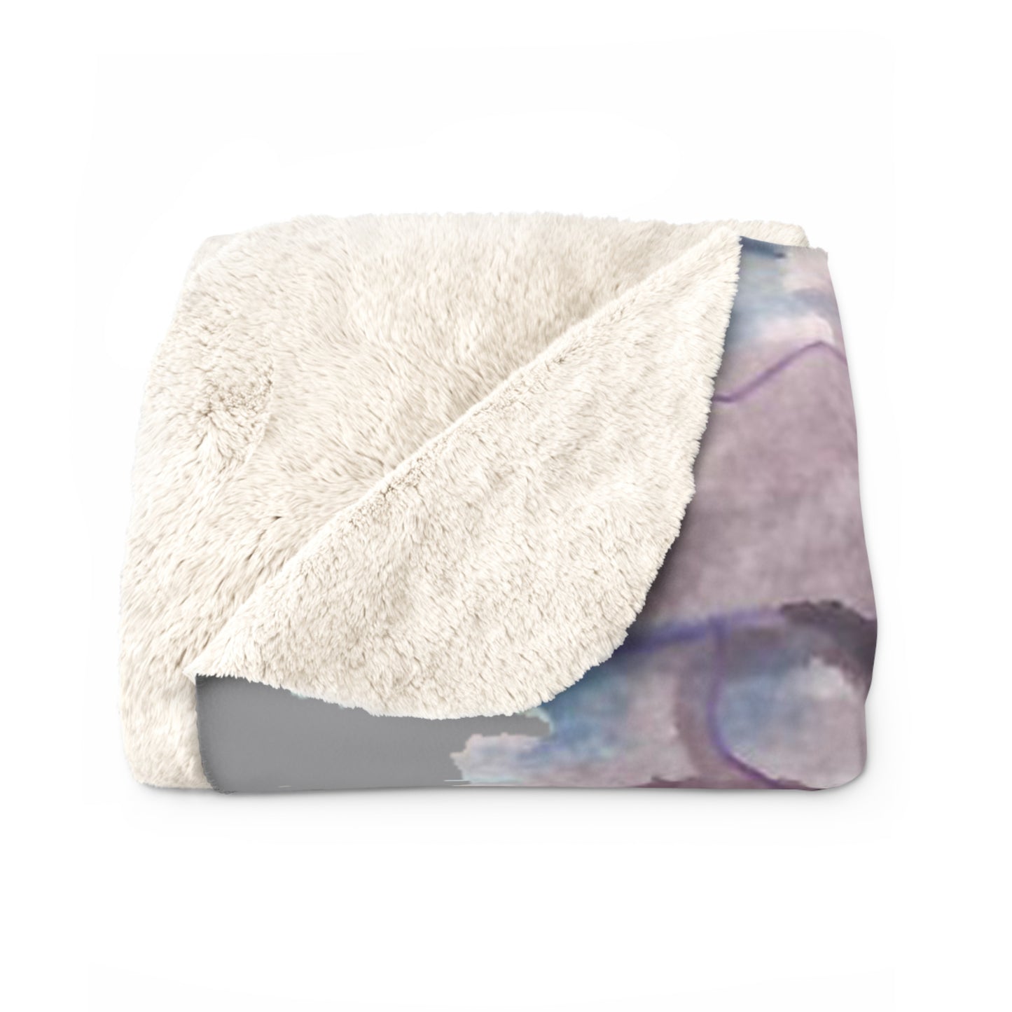 Liquid Trees Soft Purple Tree Sherpa Fleece Blanket