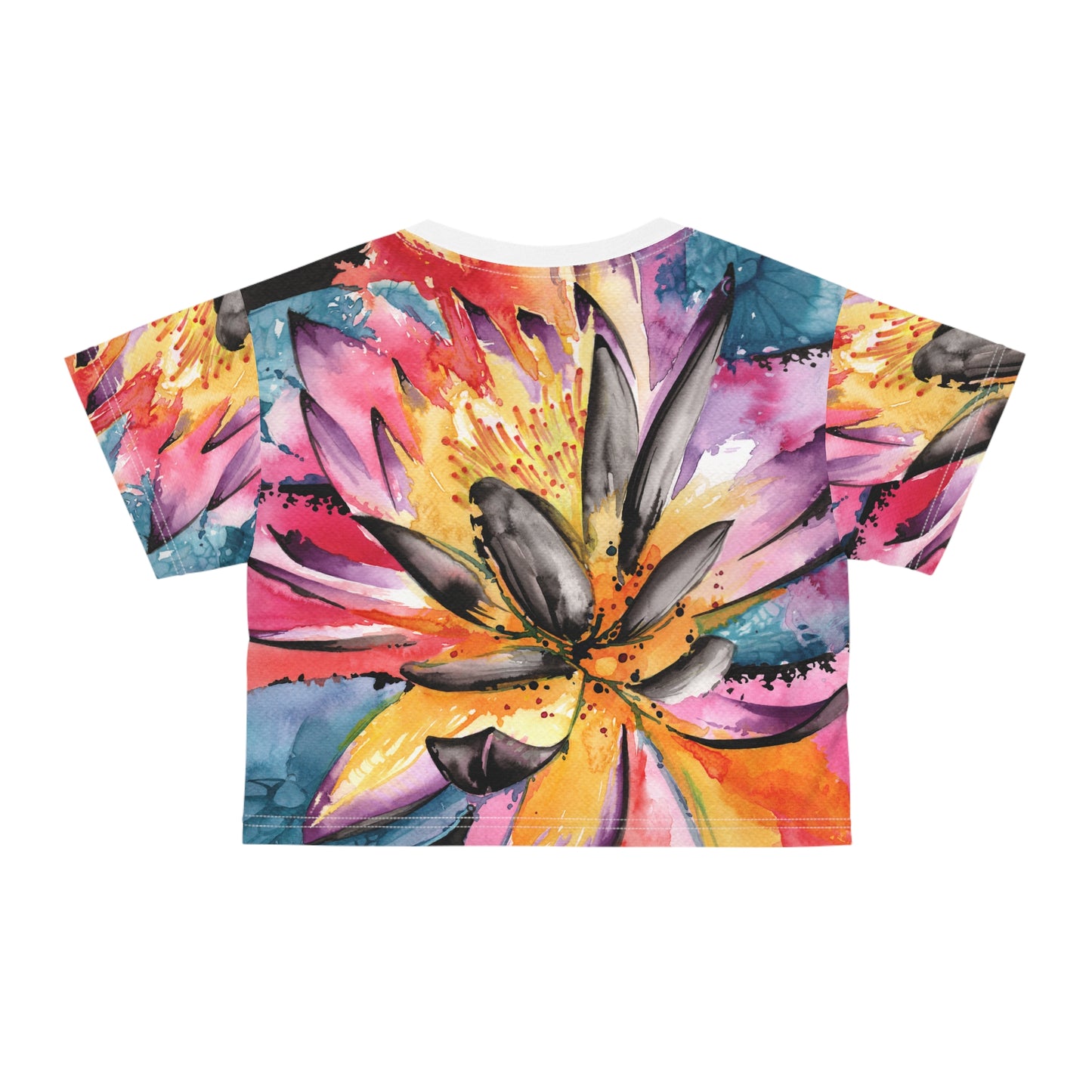 Liquid Flora Lilly Crop Tee (AOP)