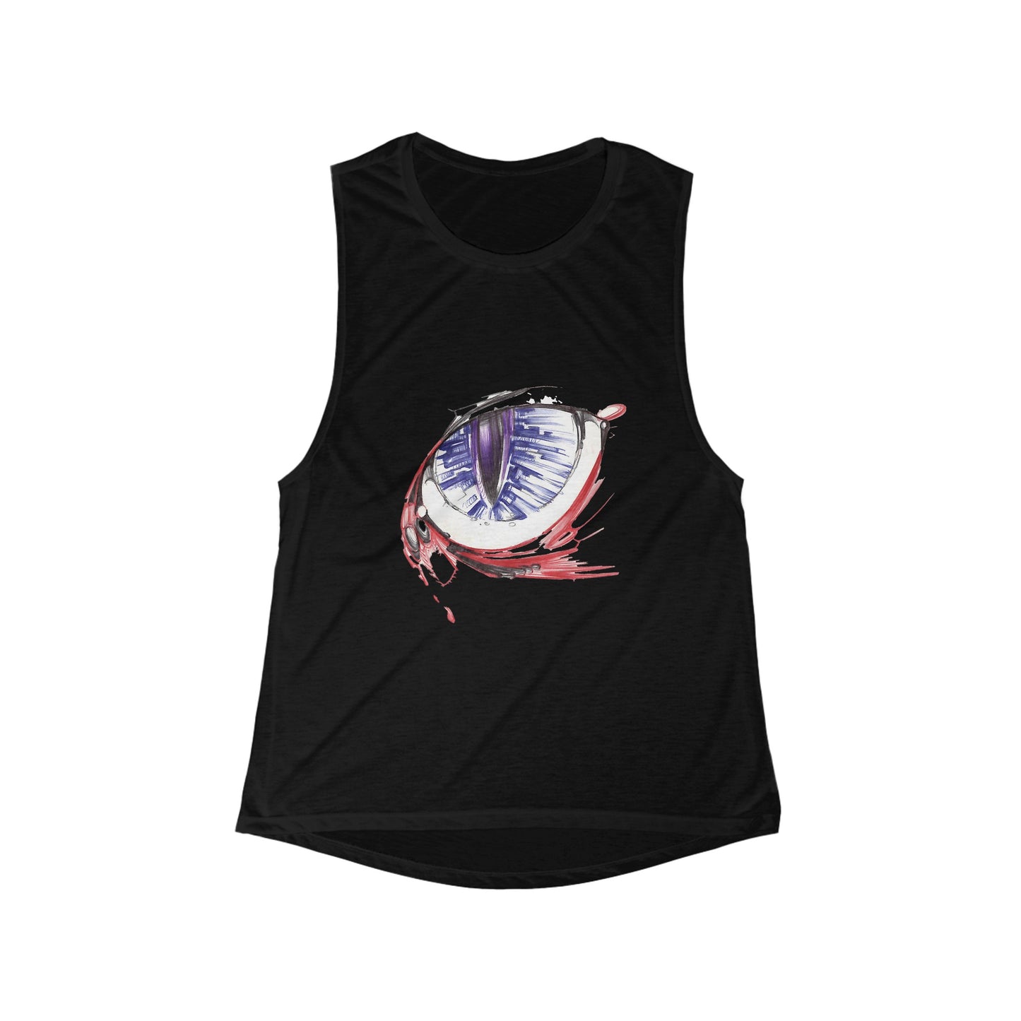 Liquid Ink Eye Women's Flowy Scoop Muscle Tank Liquid Ink Eye