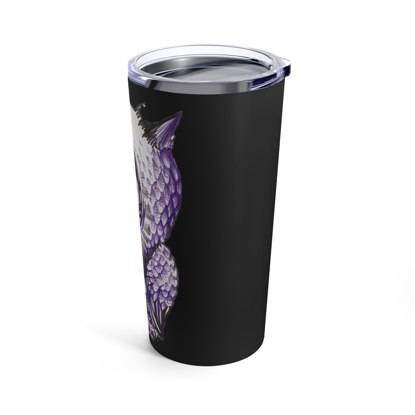 Liquid Ink Pen Art Owl 20oz Tumbler