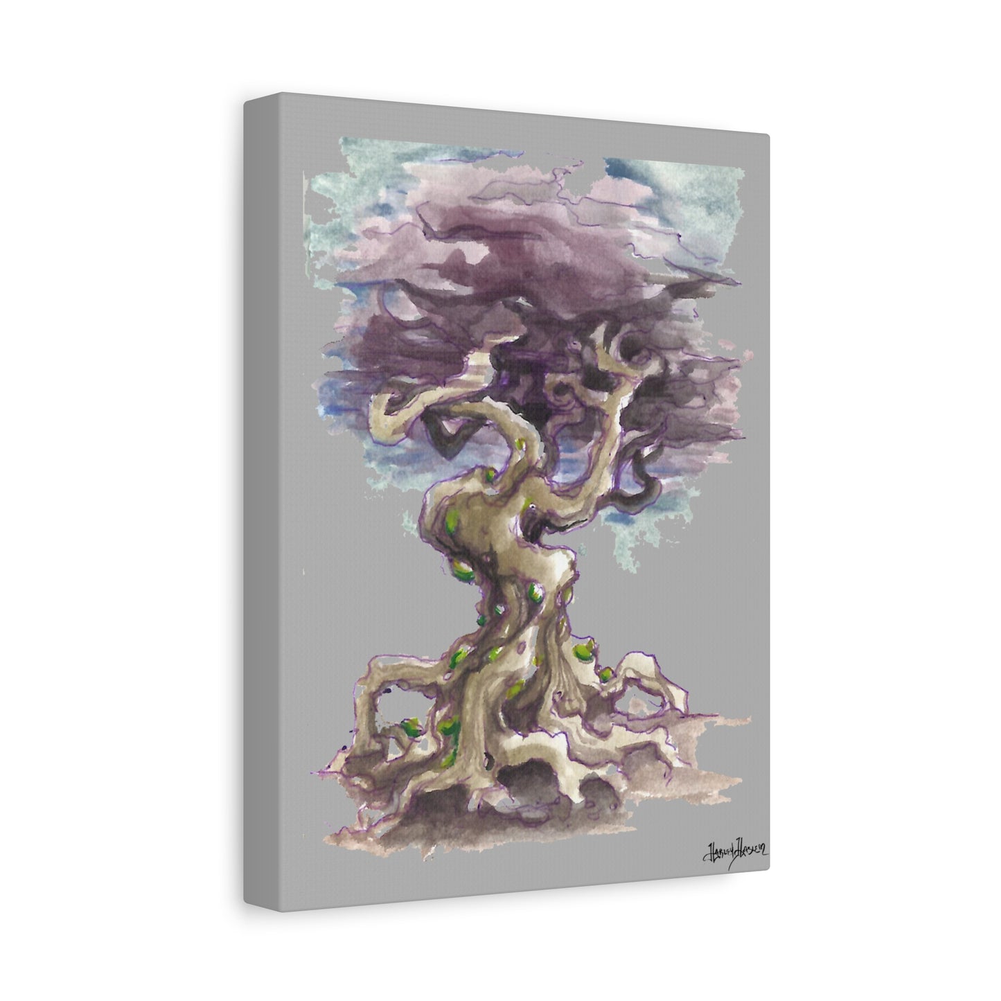 Liquid Trees Soft Purple Tree Matte Canvas, Stretched, 1.25"