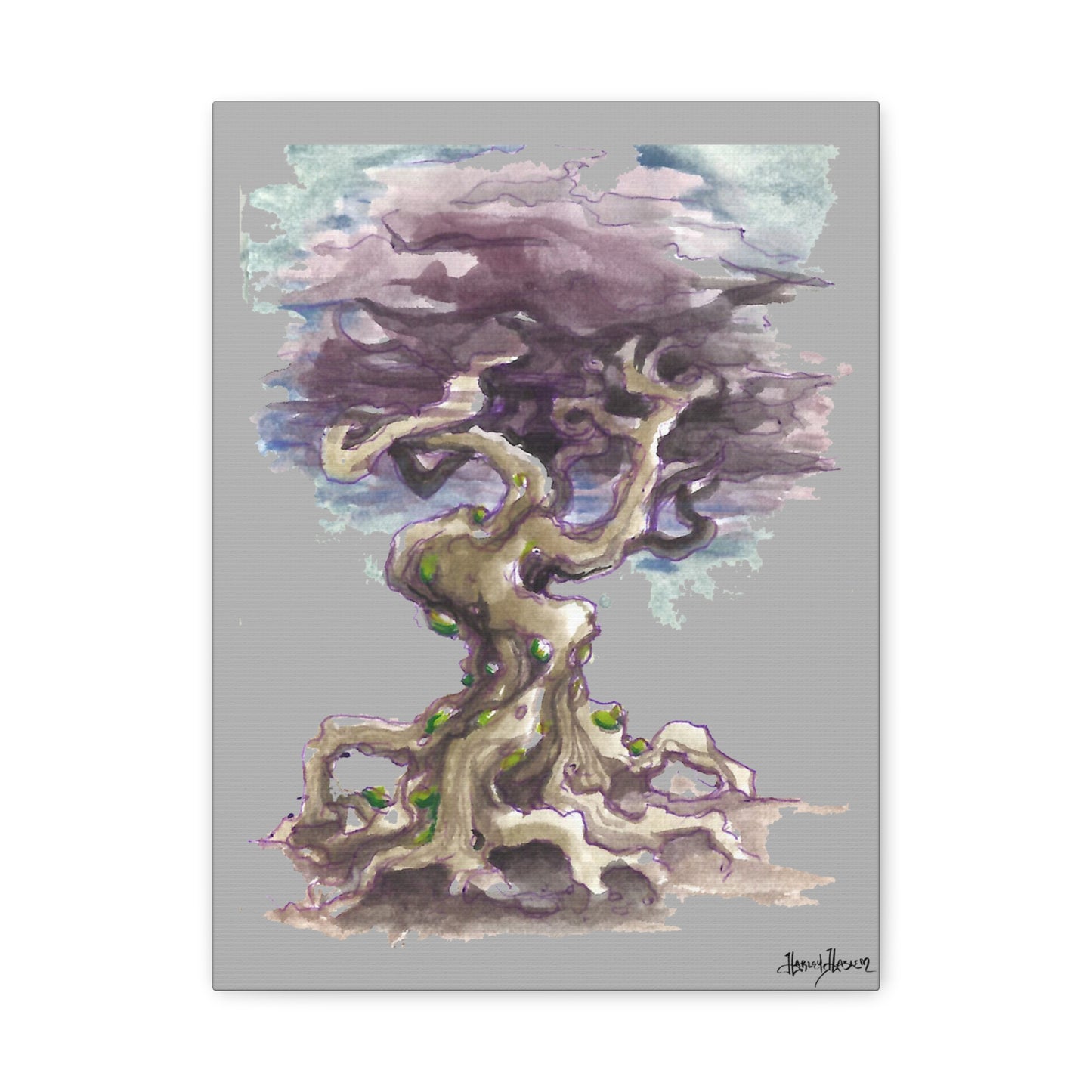 Liquid Trees Soft Purple Tree Matte Canvas, Stretched, 1.25"