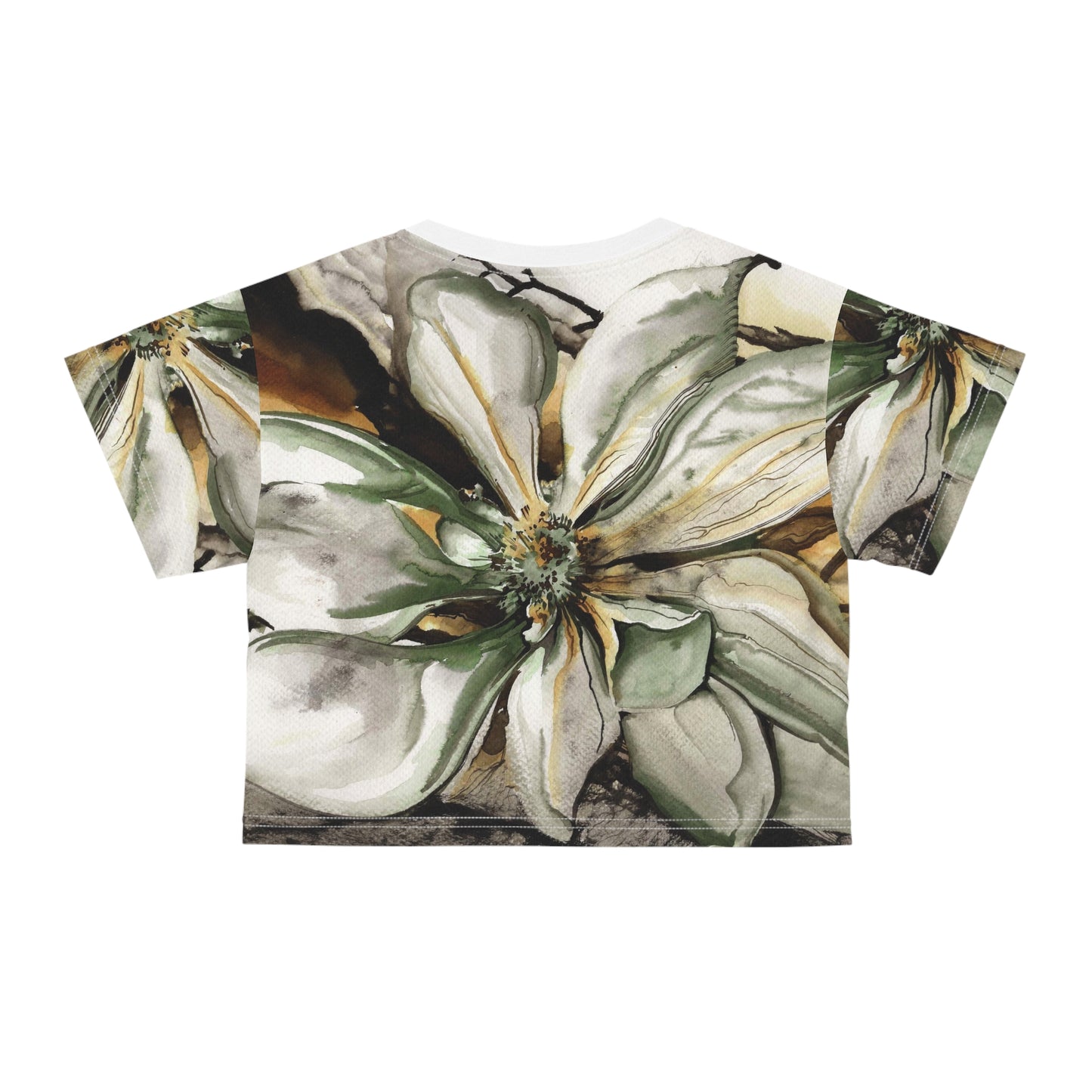 Liquid Flora Magnolia Crop Tee (AOP)