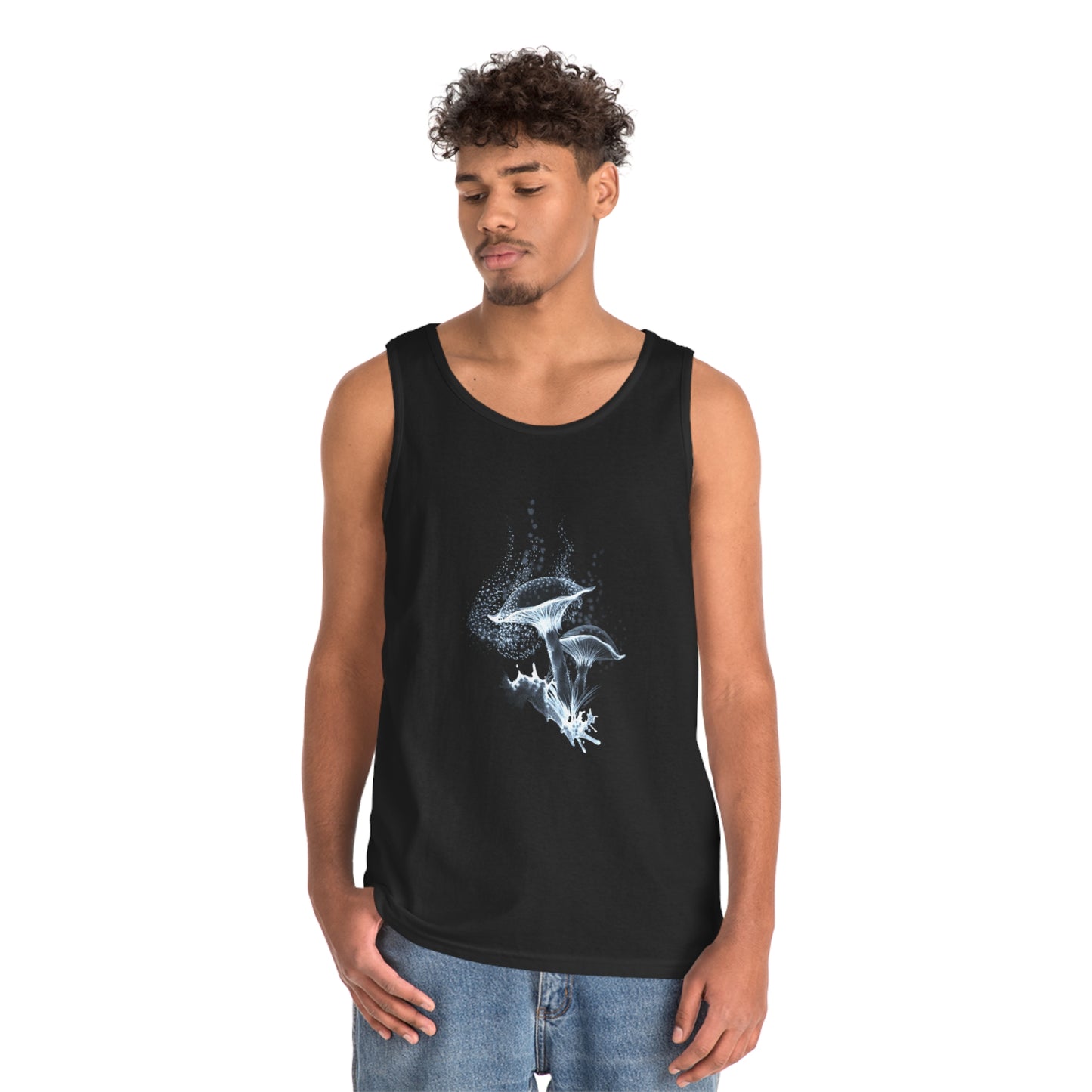 Liquid Flora “Mushroom” Unisex Heavy Cotton Tank Top Liquid Flora Mushroom