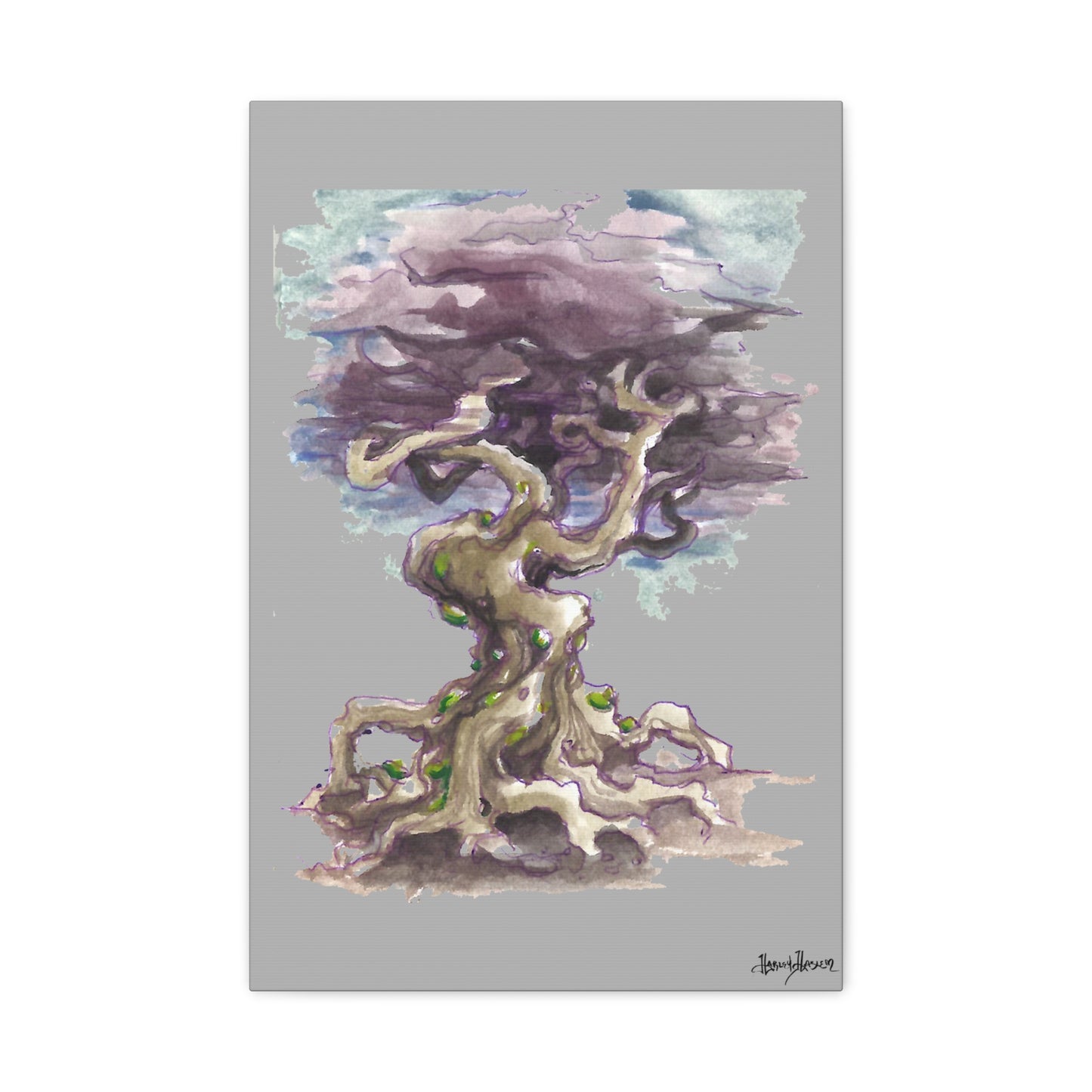 Liquid Trees Soft Purple Tree Matte Canvas, Stretched, 1.25"