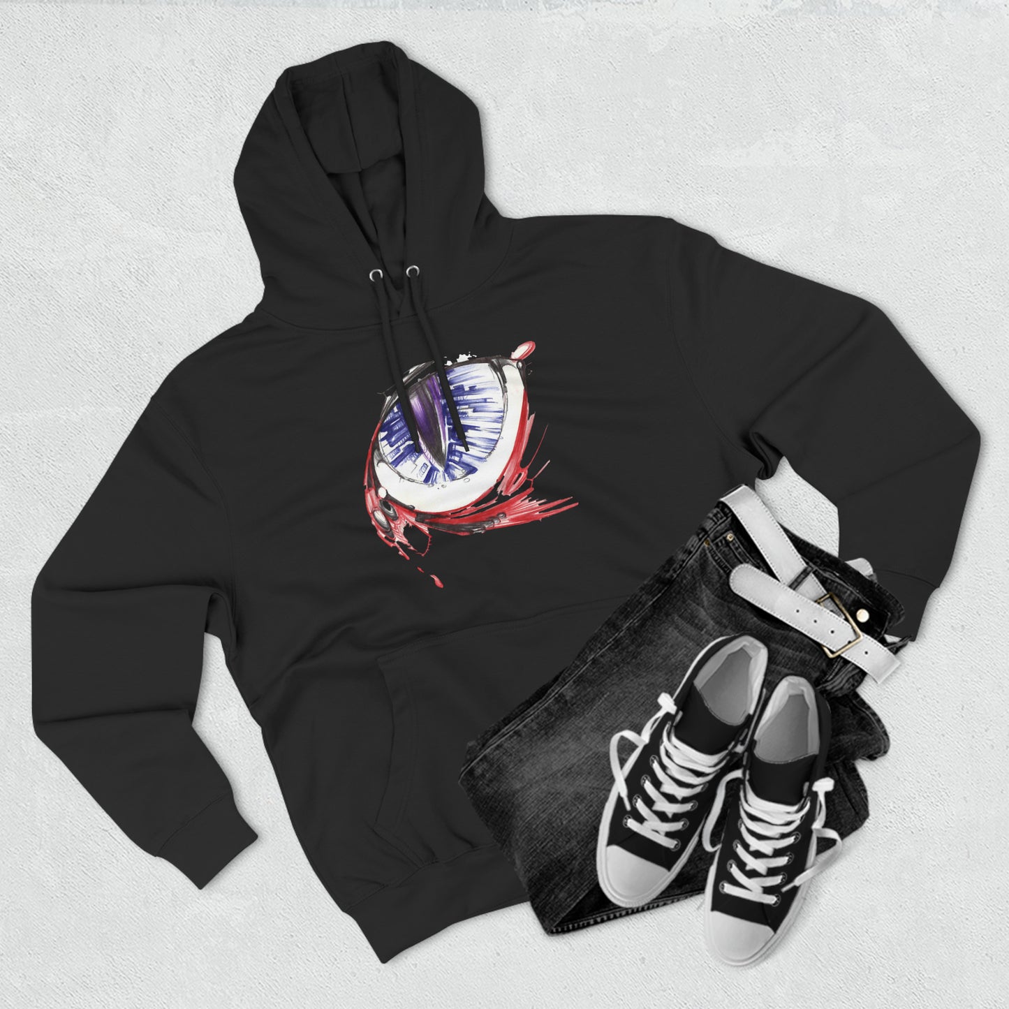 Liquid Ink Pen Art Eye Hoodie