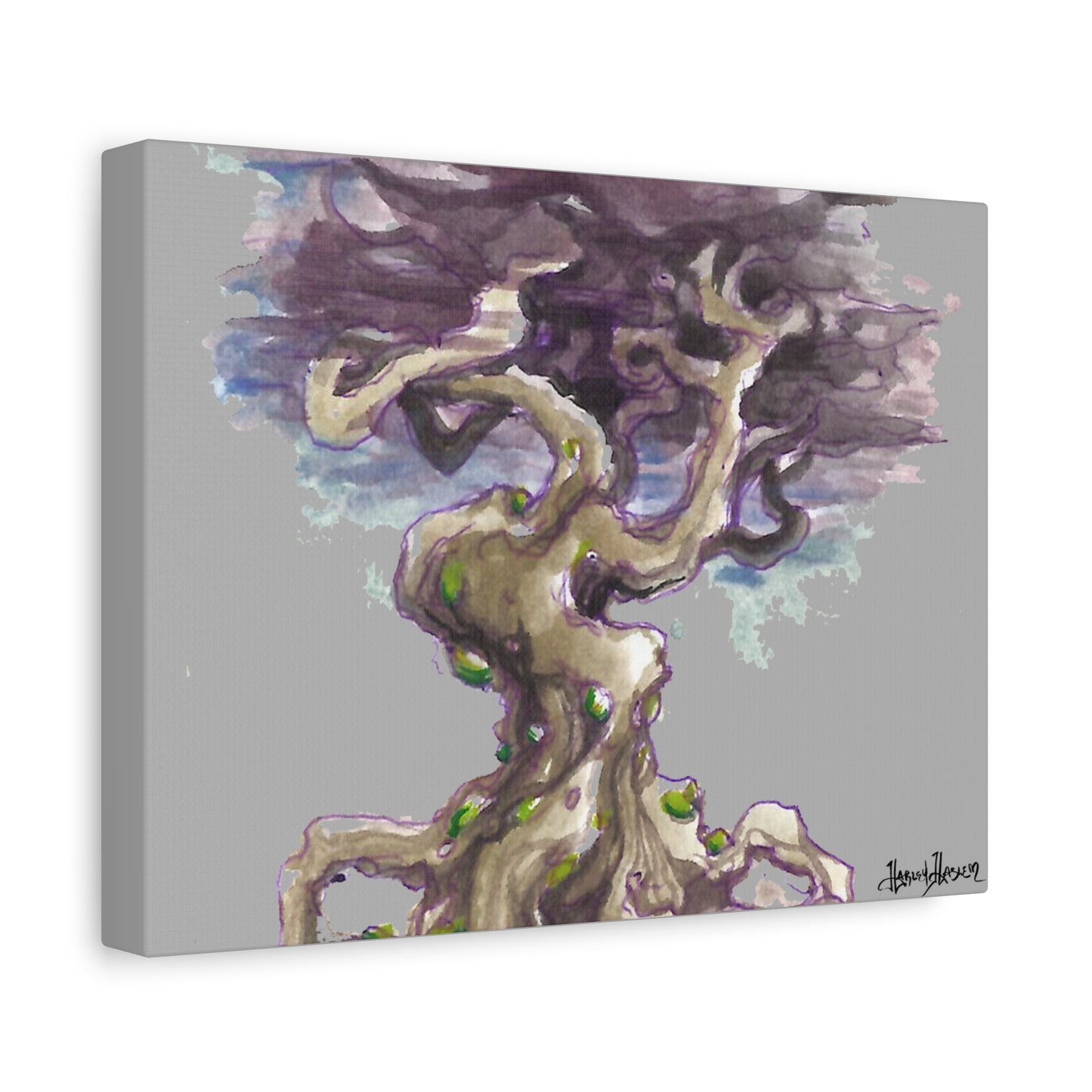 Liquid Trees Soft Purple Tree Matte Canvas, Stretched, 1.25"