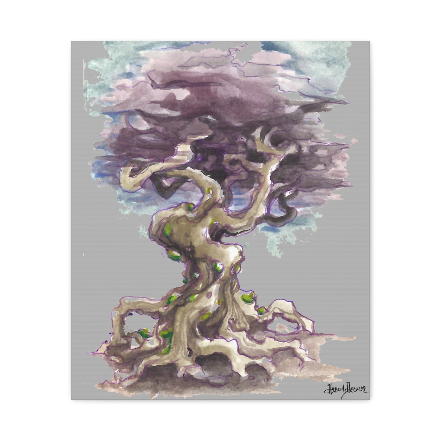 Liquid Trees Soft Purple Tree Matte Canvas, Stretched, 1.25"