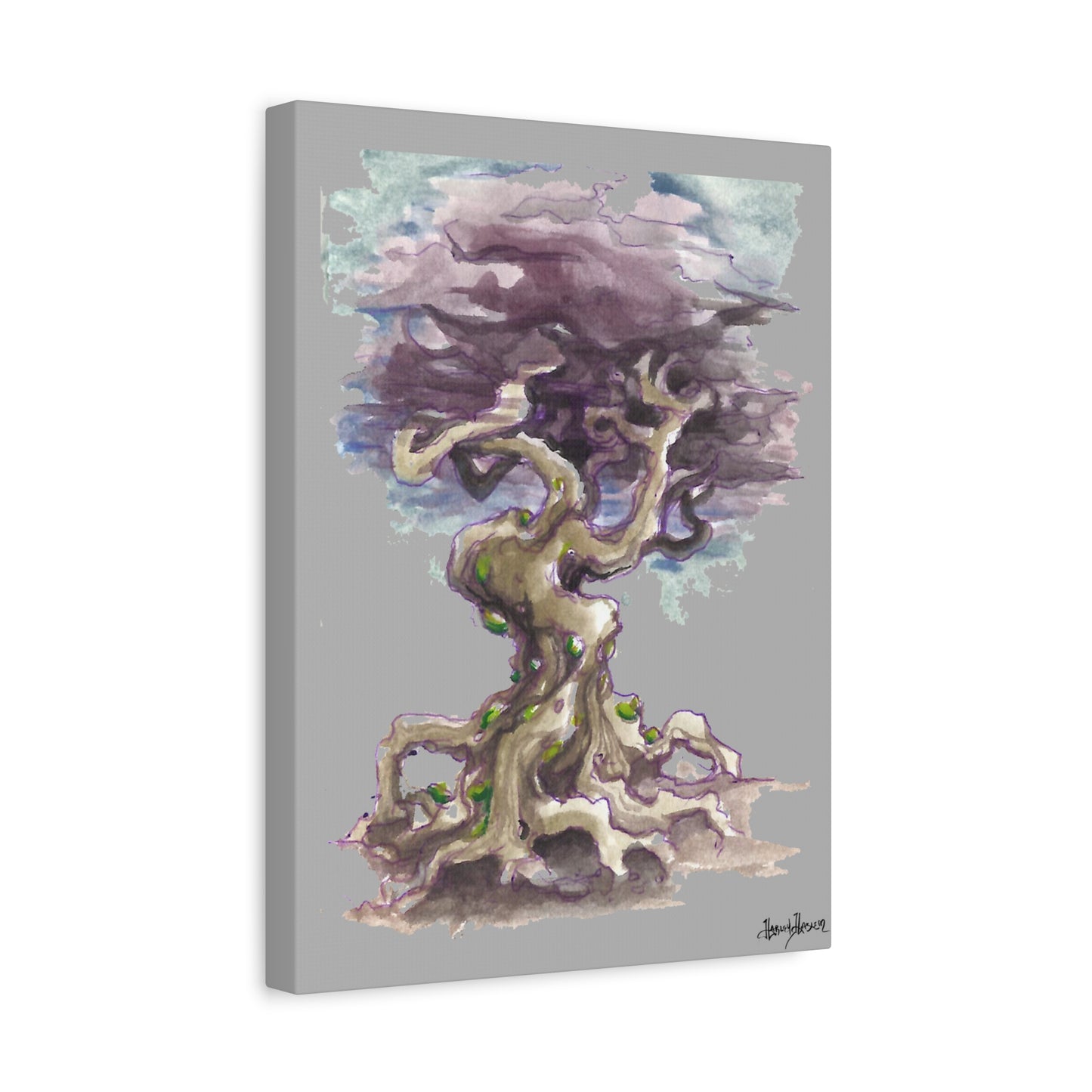 Liquid Trees Soft Purple Tree Matte Canvas, Stretched, 1.25"