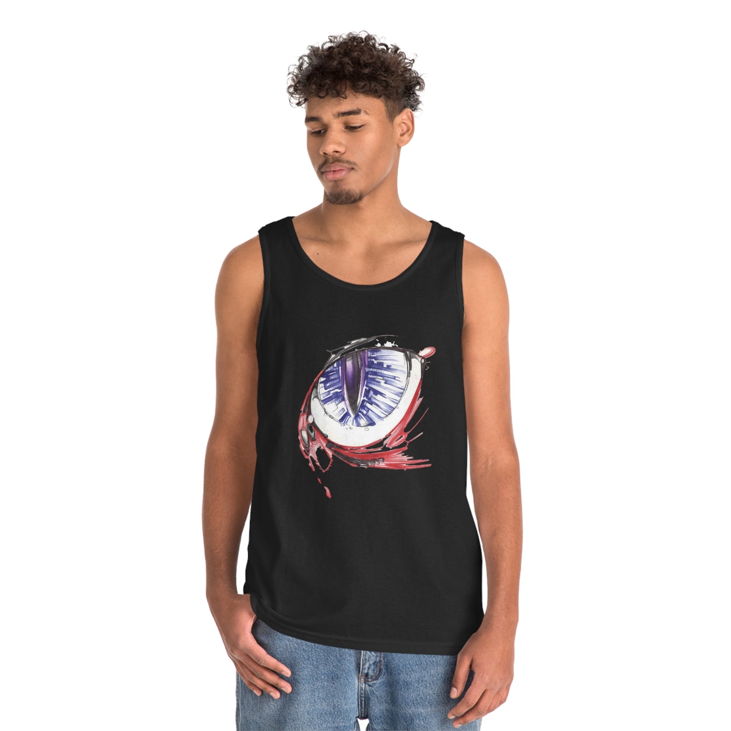 Liquid Ink Eye Unisex Heavy Cotton Tank Top Liquid Ink Eye