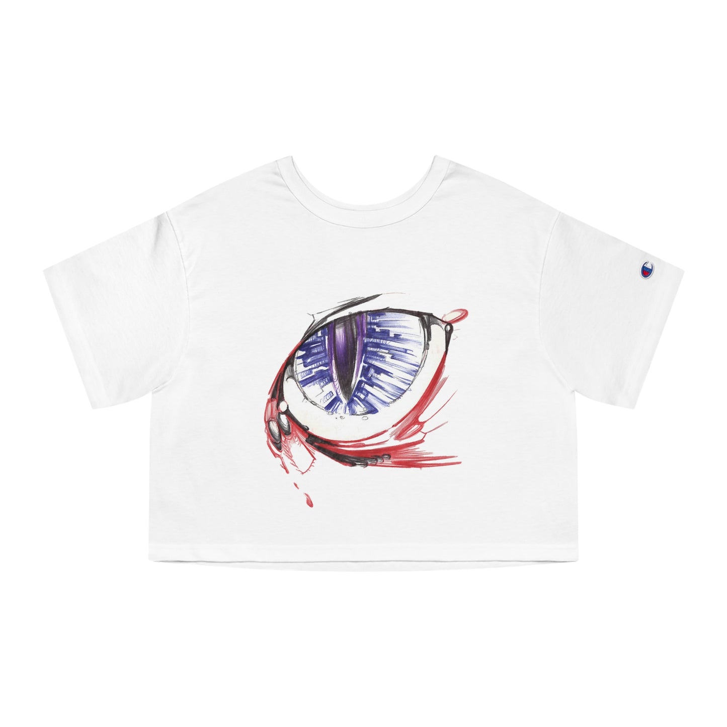 Liquid Ink Eye Champion Women's Heritage Cropped T-Shirt Liquid Ink Eye