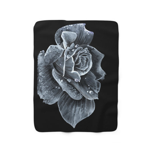 Liquid Flora Rose Sherpa Fleece Blanket