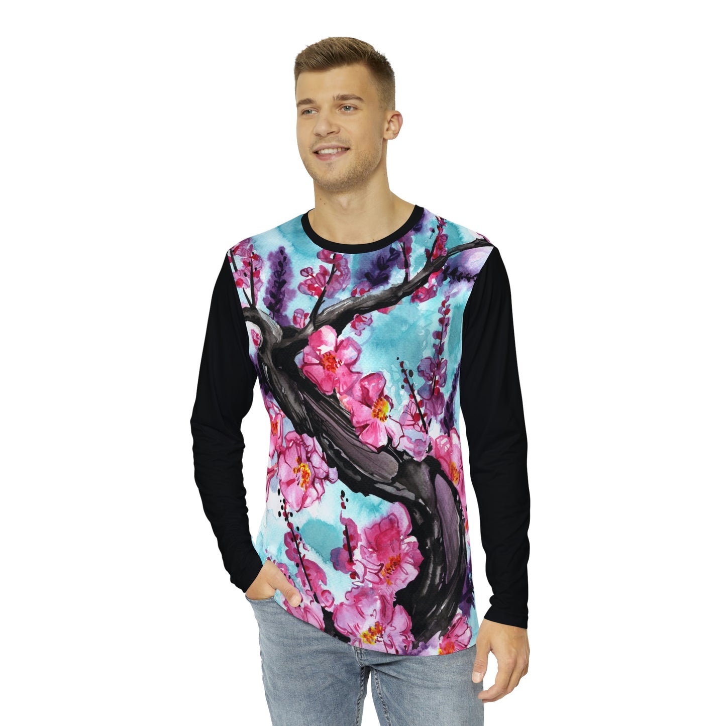 Liquid Flora Cherry Blossom Long Sleeve Tee