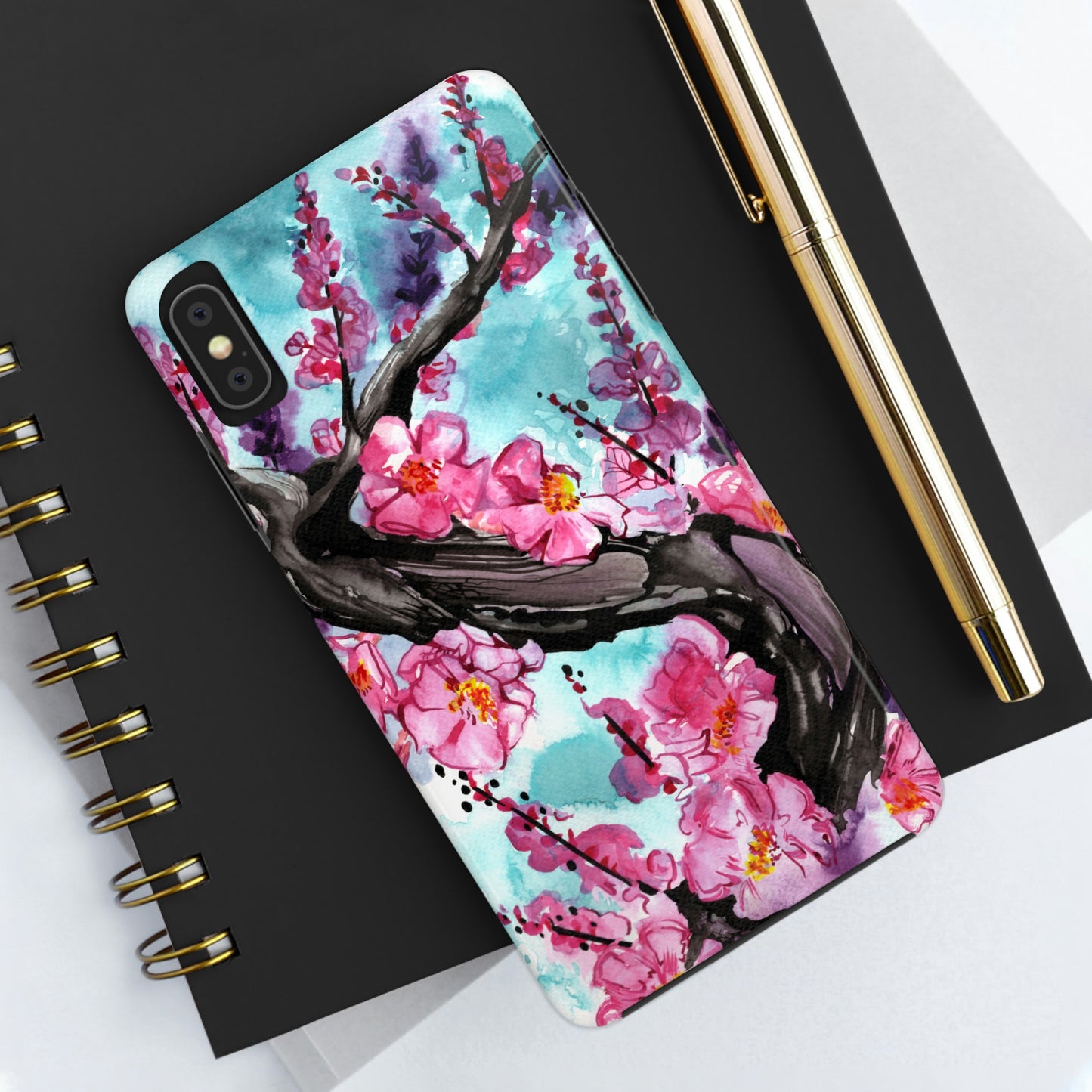 Liquid Flora Cherry Blossom iPhone Tough Case