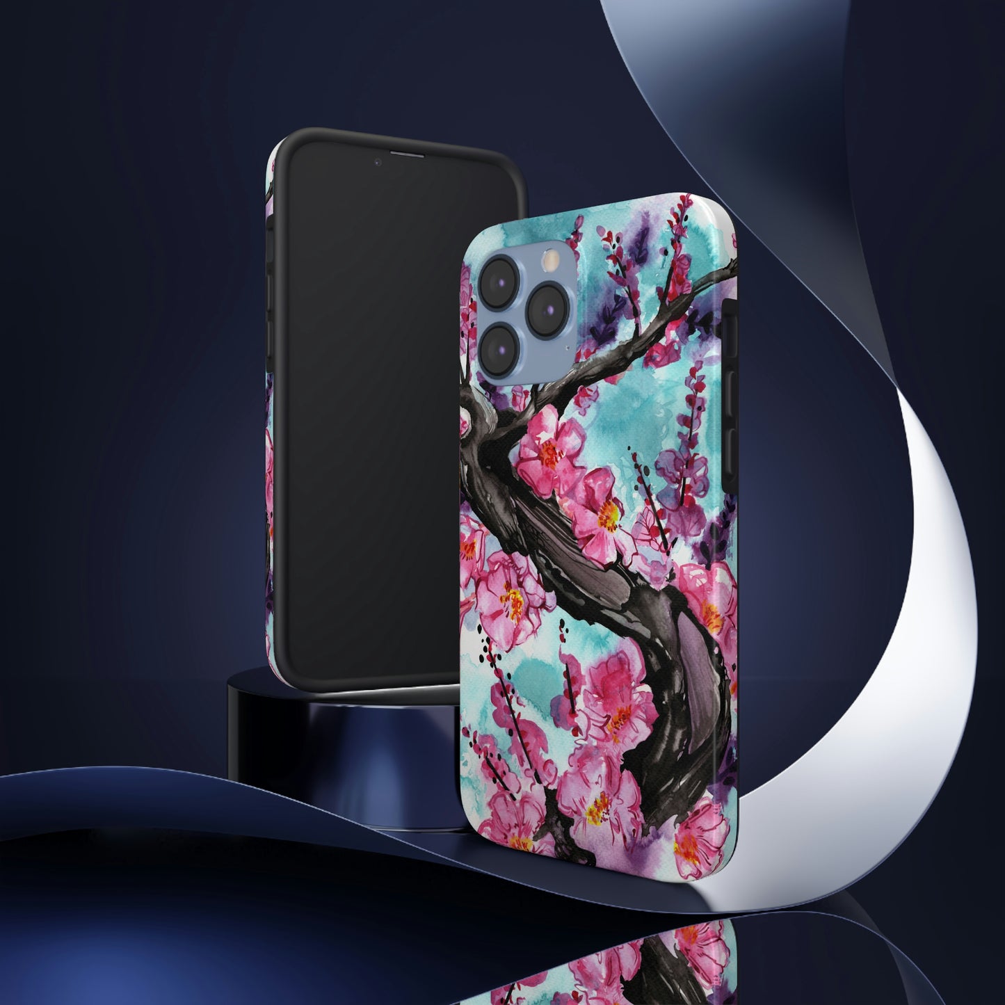 Liquid Flora Cherry Blossom iPhone Tough Case