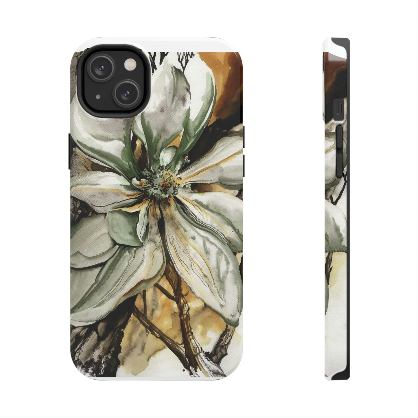 Liquid Flora Magnolia Tough iPhone Case