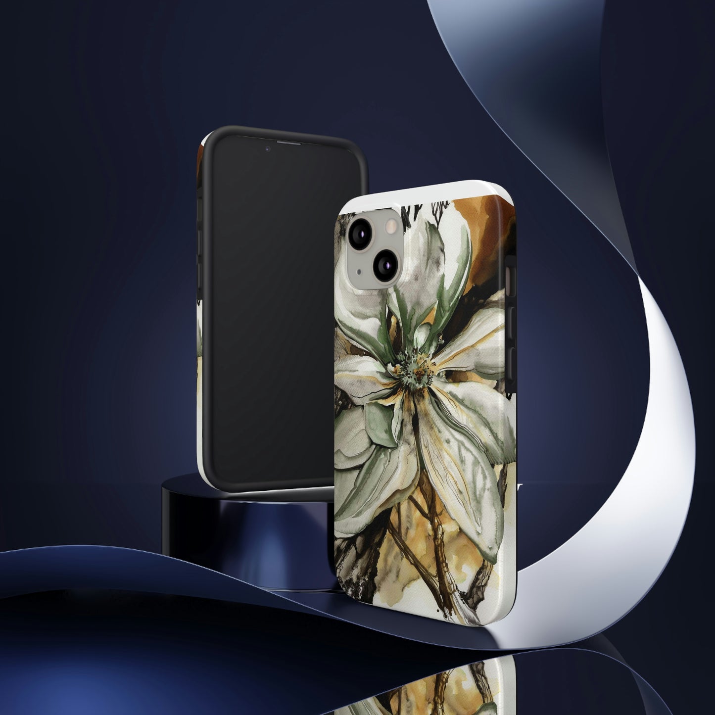 Liquid Flora Magnolia Tough iPhone Case