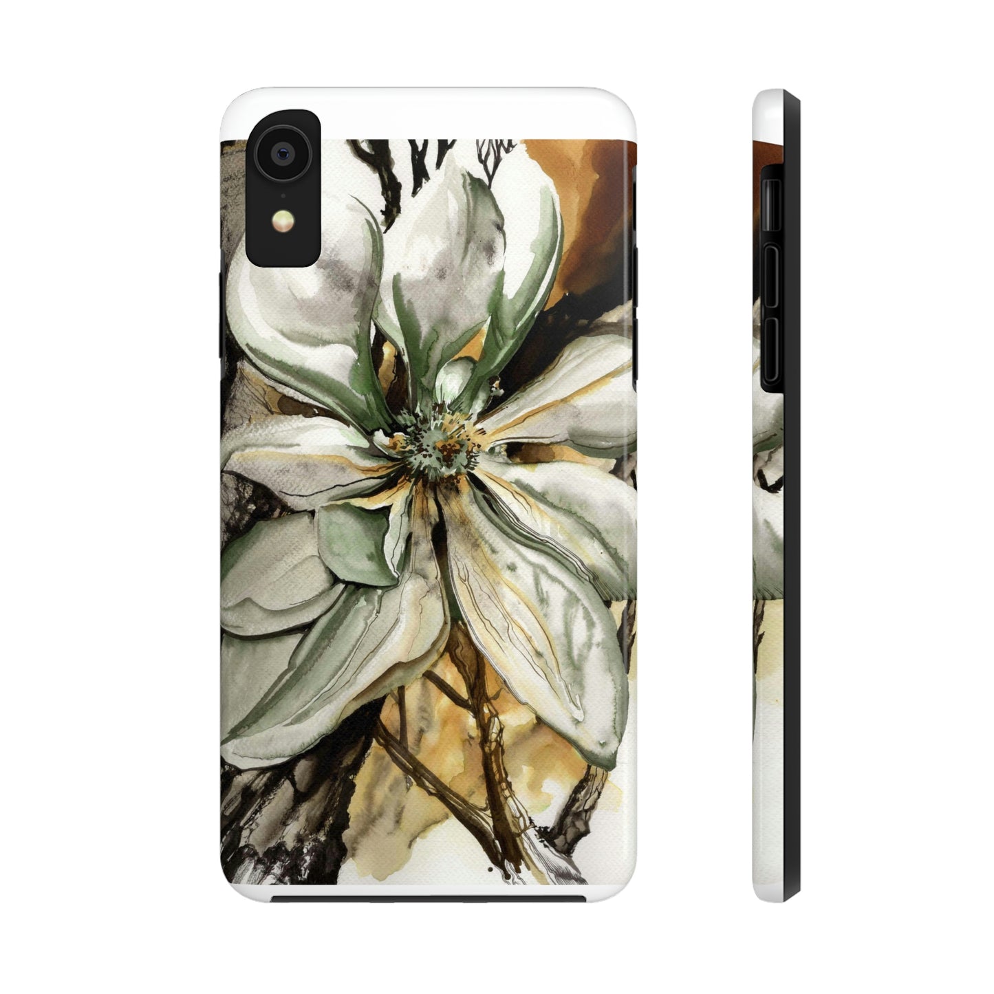 Liquid Flora Magnolia Tough iPhone Case