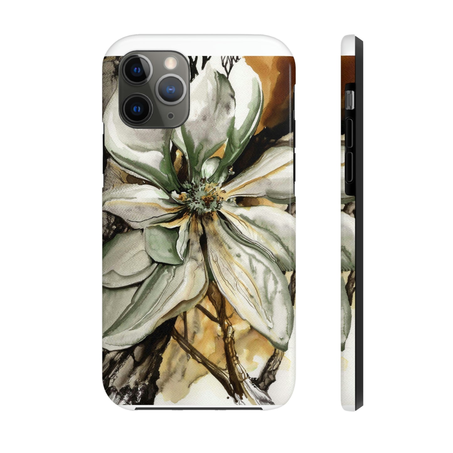 Liquid Flora Magnolia Tough iPhone Case