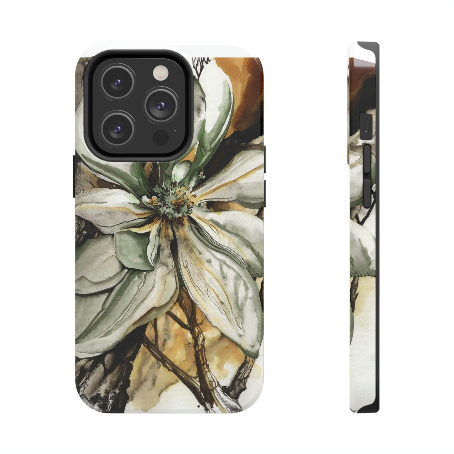 Liquid Flora Magnolia Tough iPhone Case