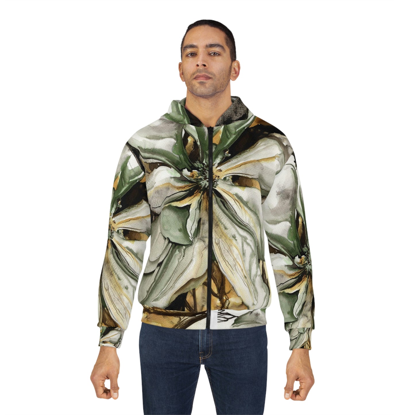 Liquid Flora Magnolia Zip Up Hoodie