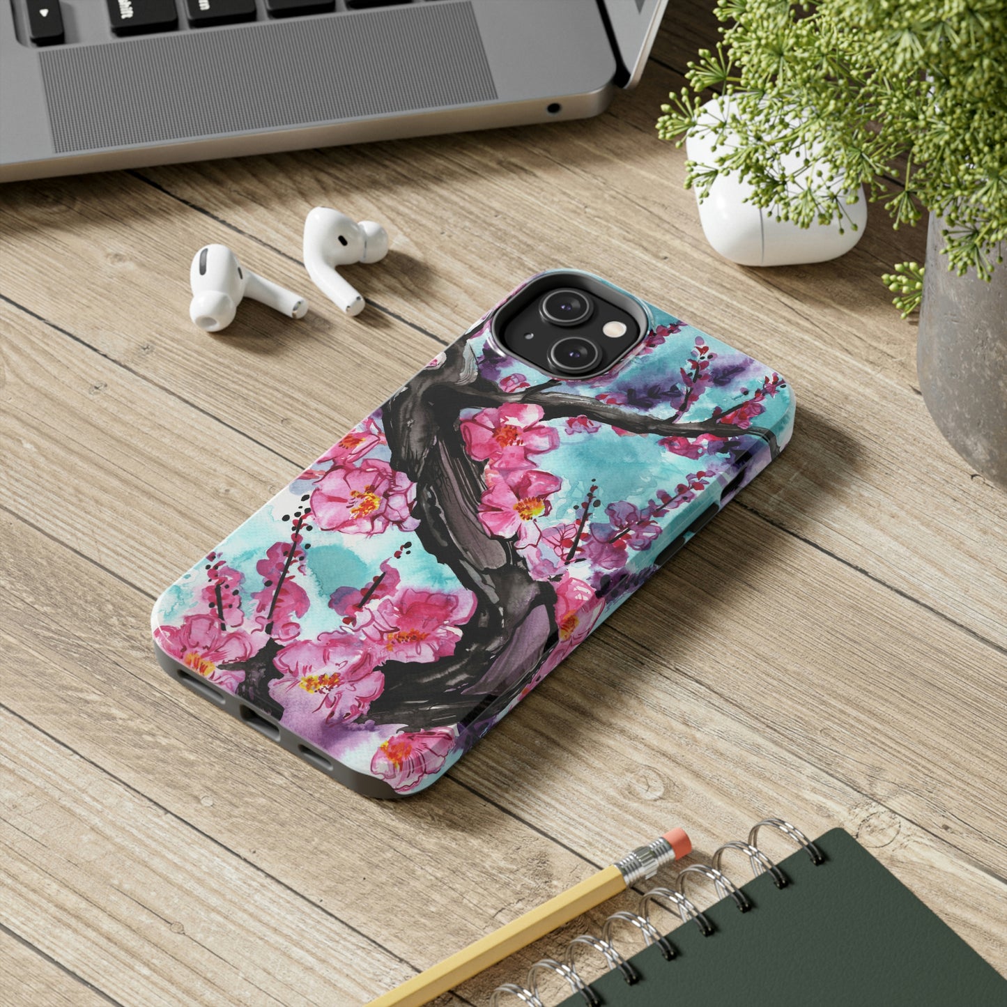 Liquid Flora Cherry Blossom iPhone Tough Case