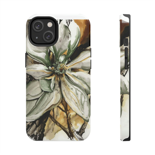 Liquid Flora Magnolia Tough iPhone Case