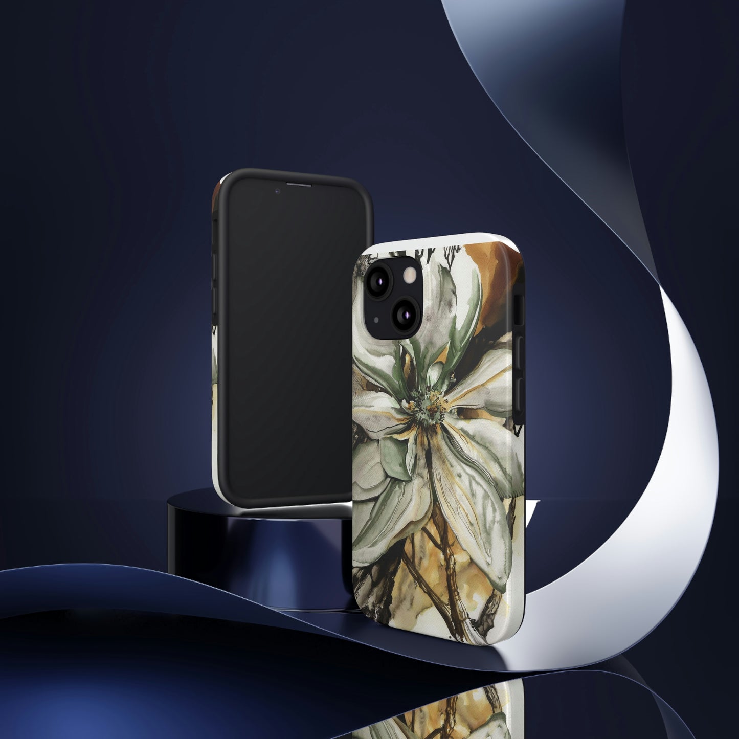 Liquid Flora Magnolia Tough iPhone Case