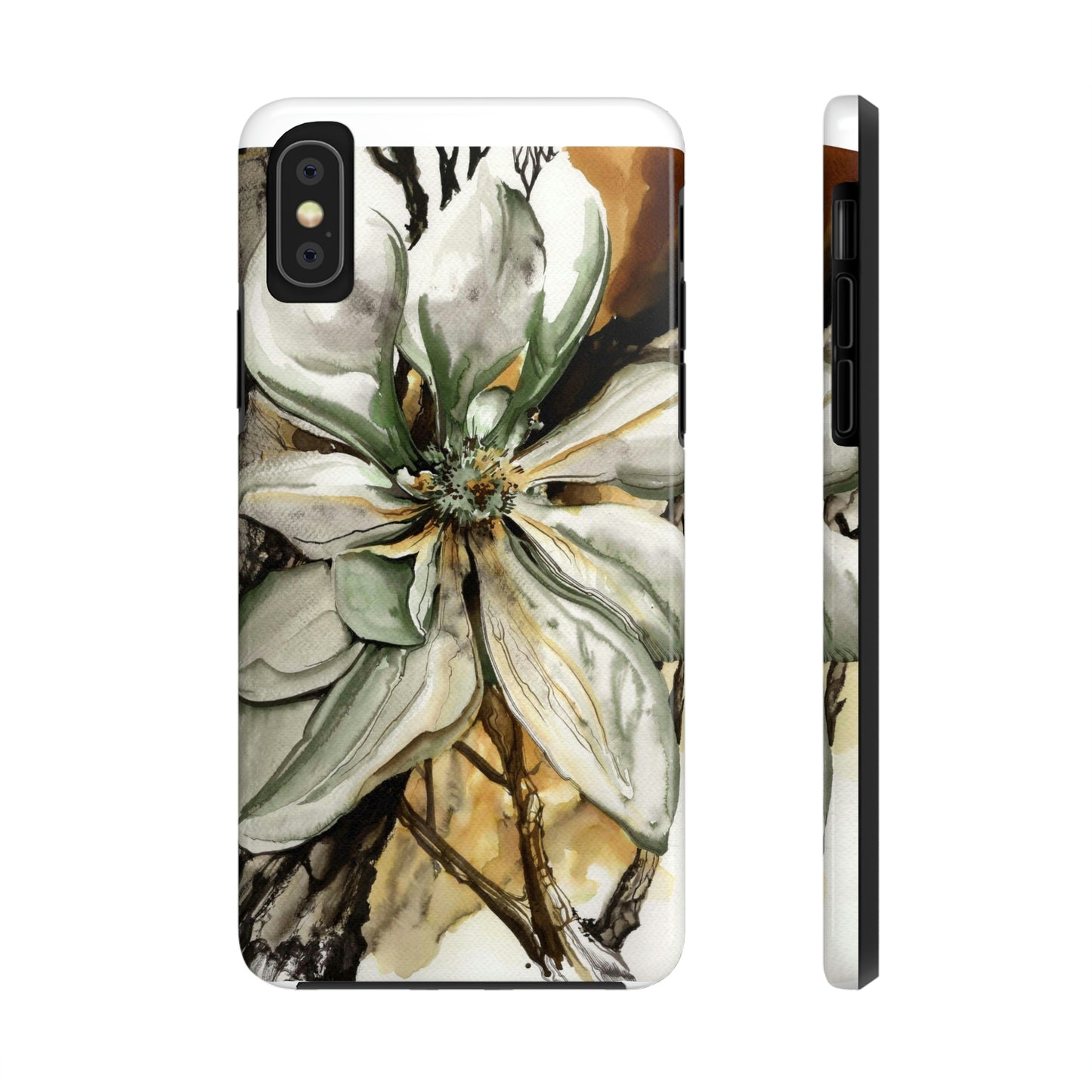 Liquid Flora Magnolia Tough iPhone Case