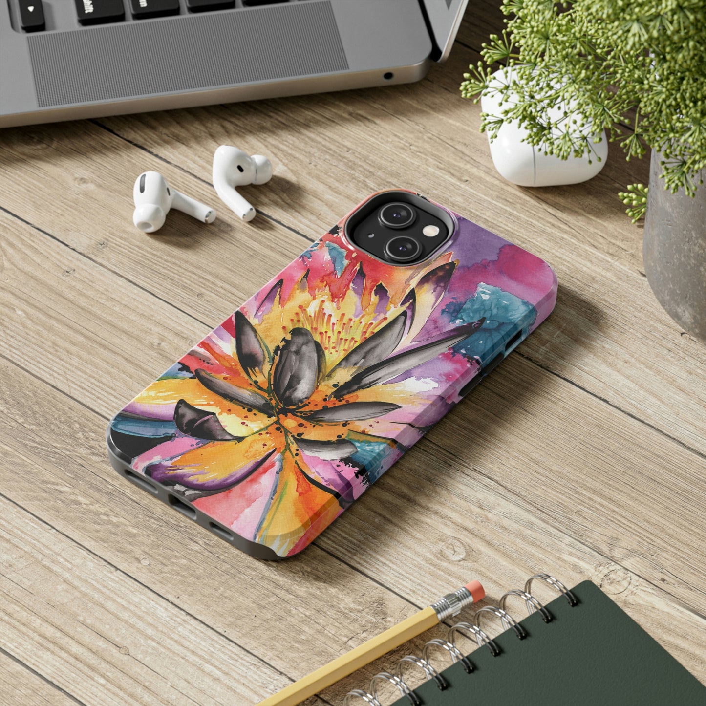 Liquid Flora Water Lily iPhone Case