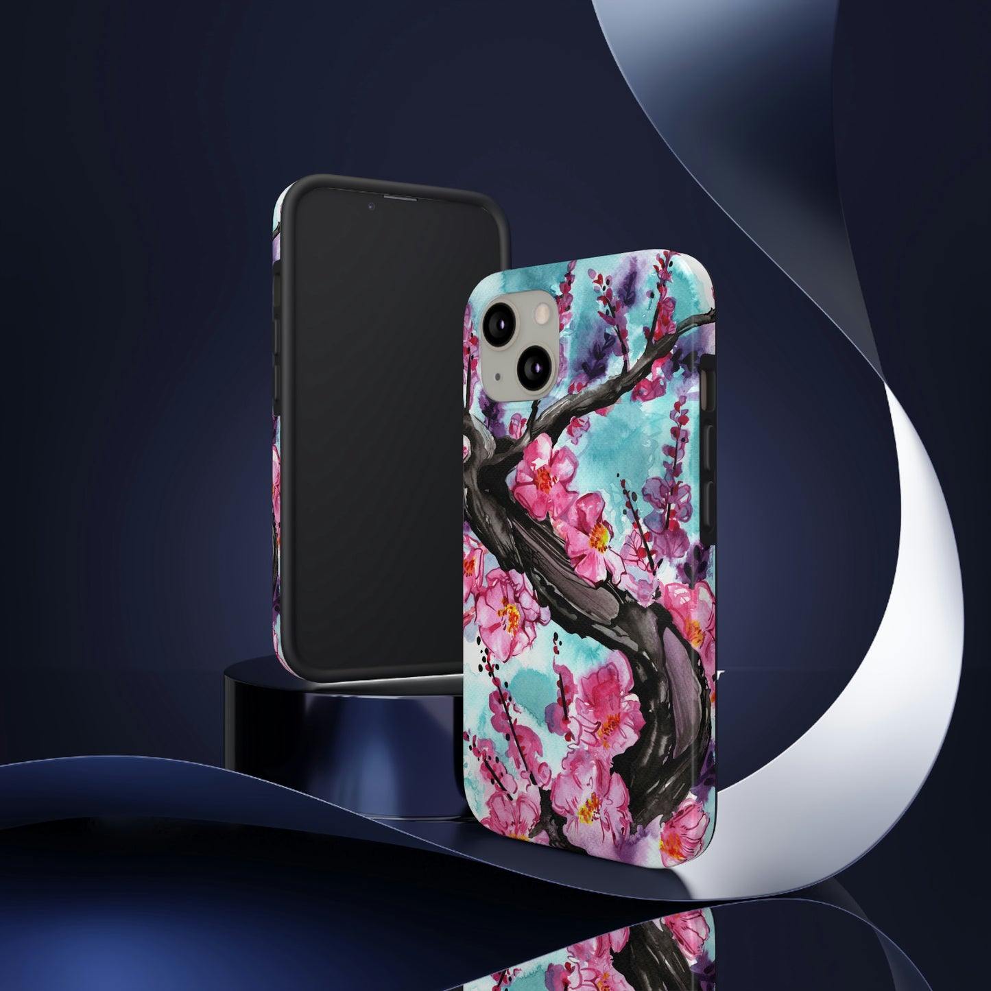 Liquid Flora Cherry Blossom iPhone Tough Case