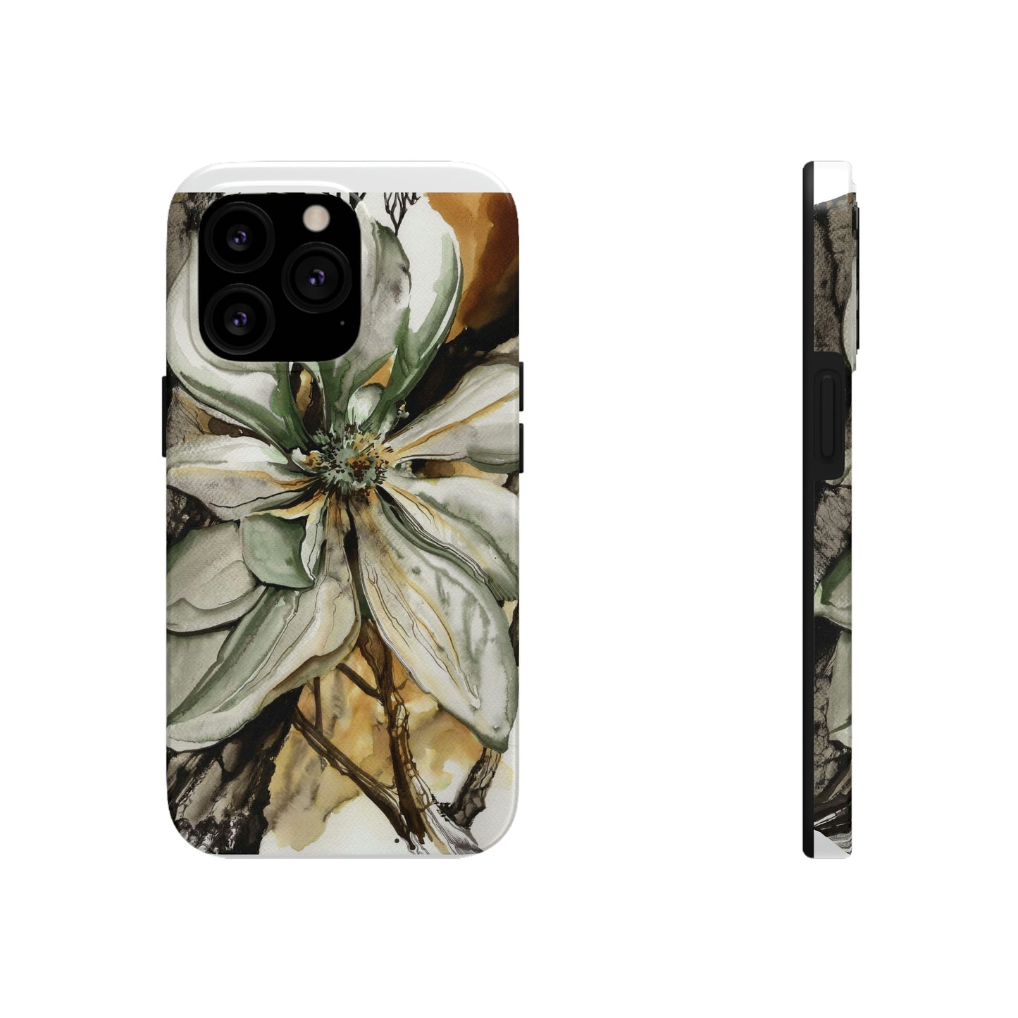 Liquid Flora Magnolia Tough iPhone Case