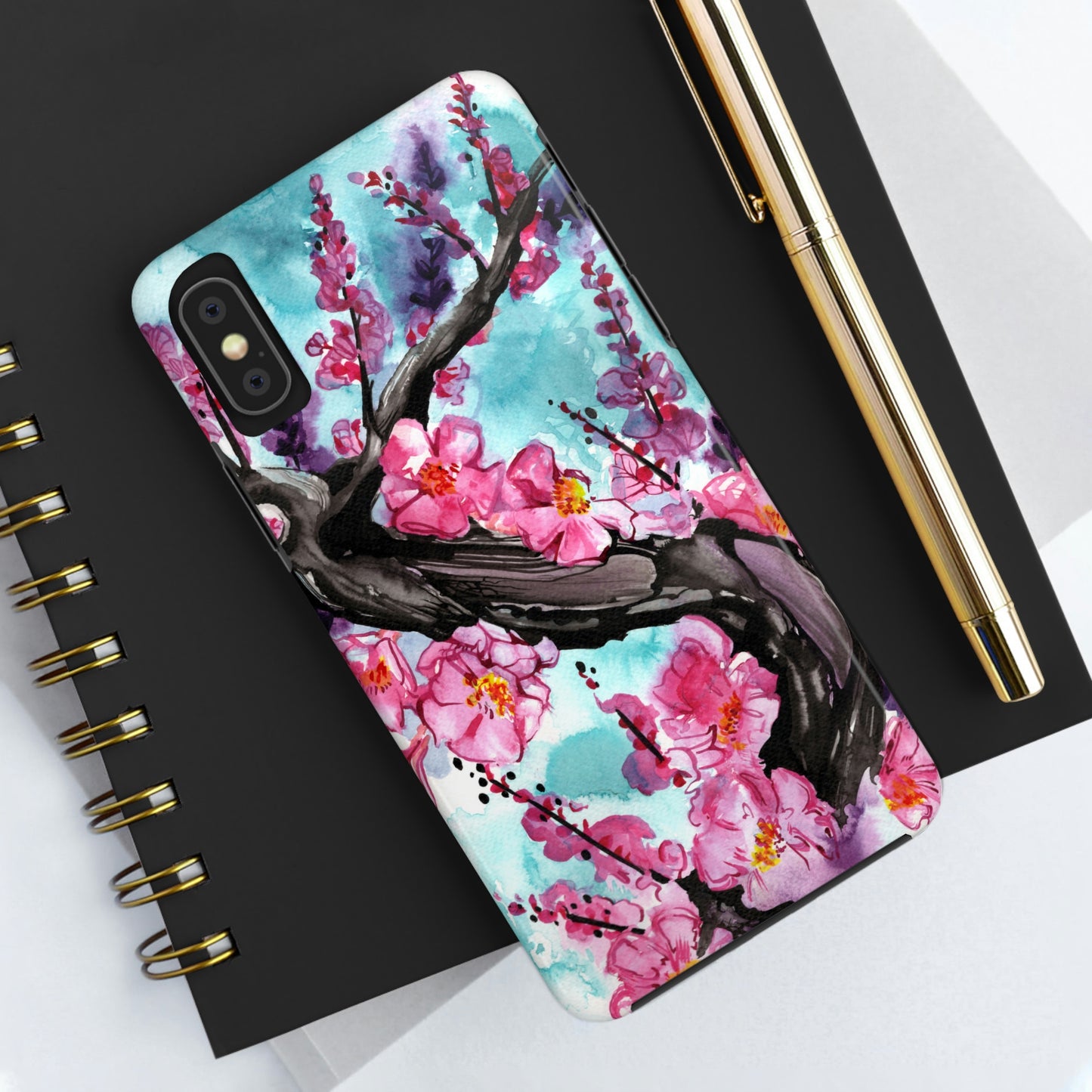 Liquid Flora Cherry Blossom iPhone Tough Case