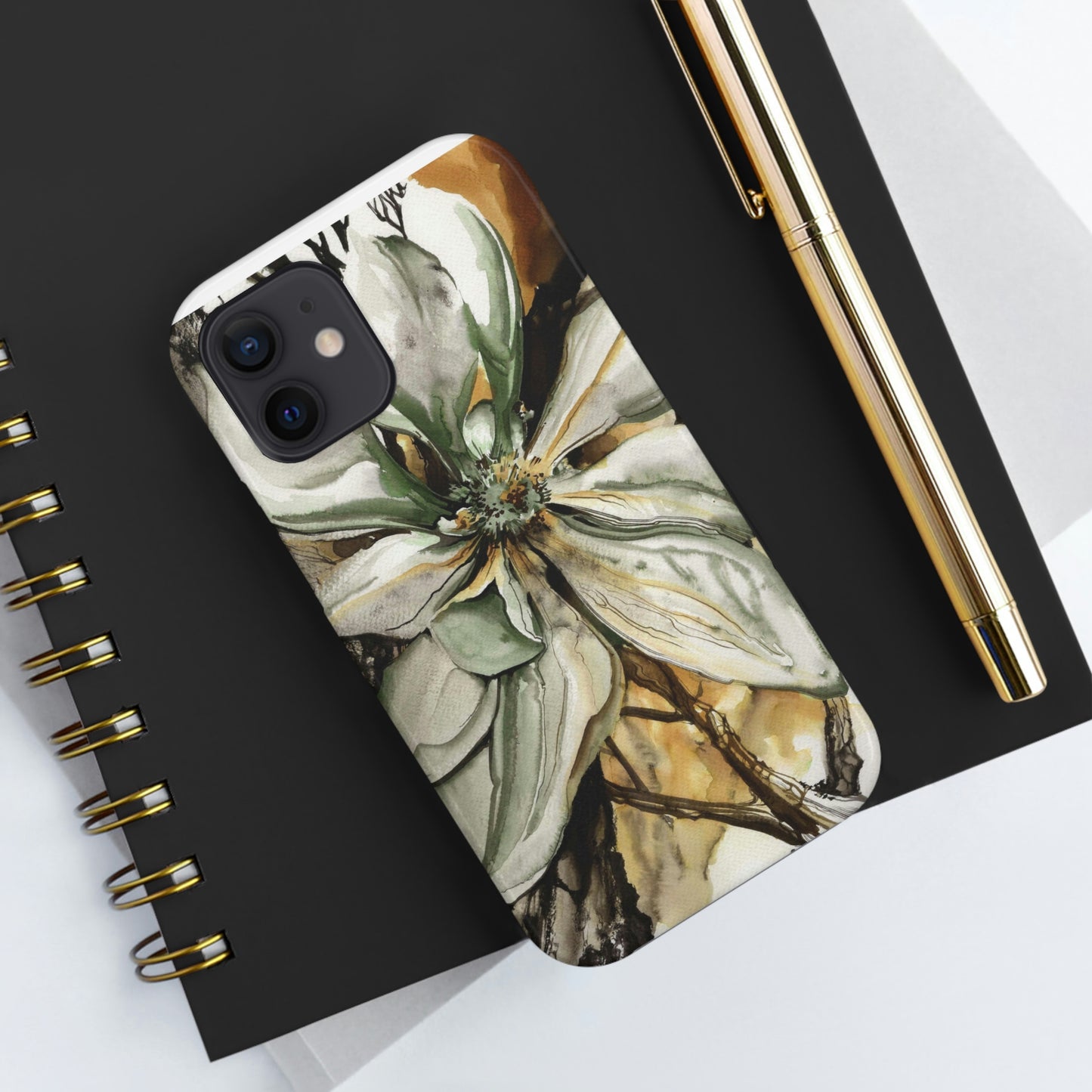 Liquid Flora Magnolia Tough iPhone Case