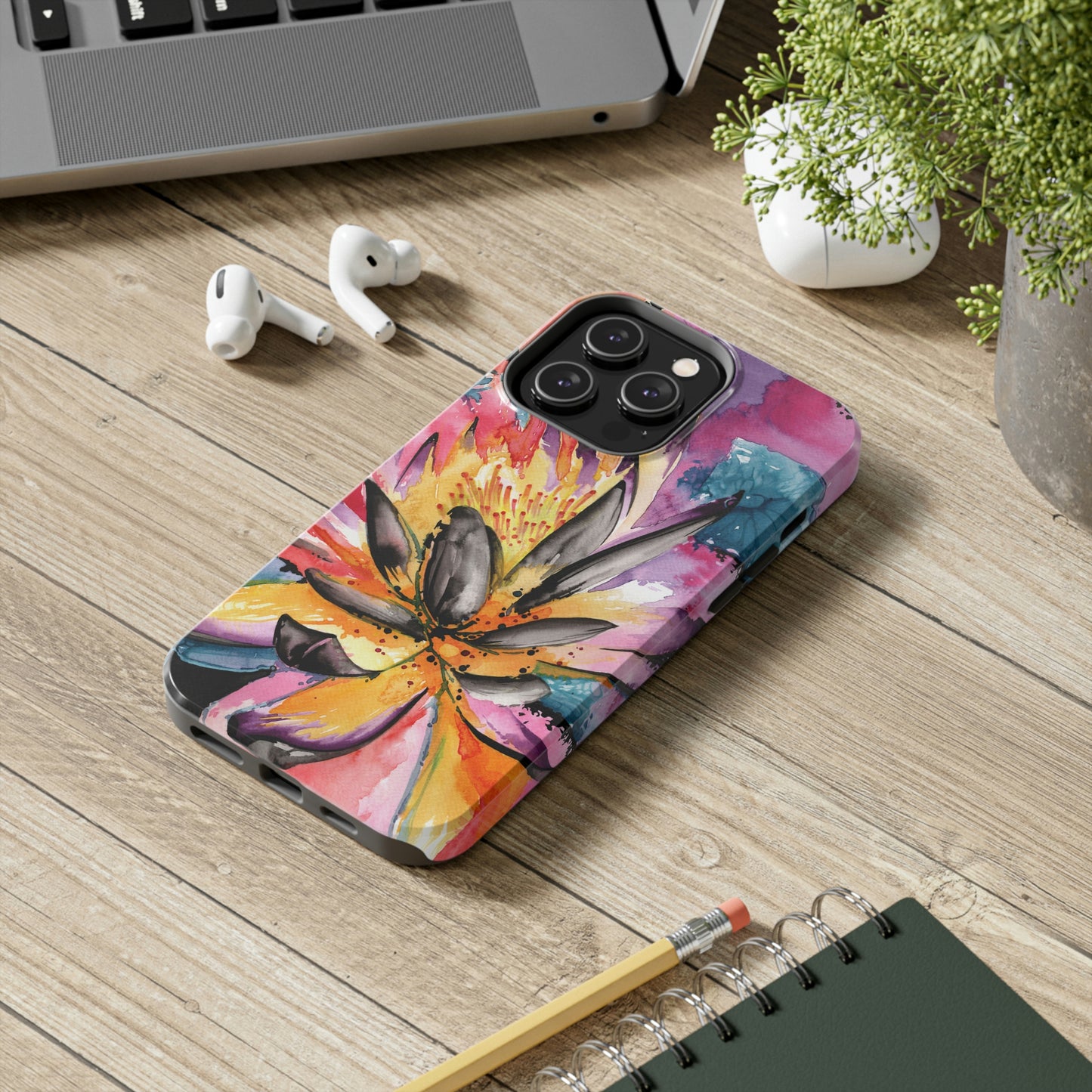 Liquid Flora Water Lily iPhone Case