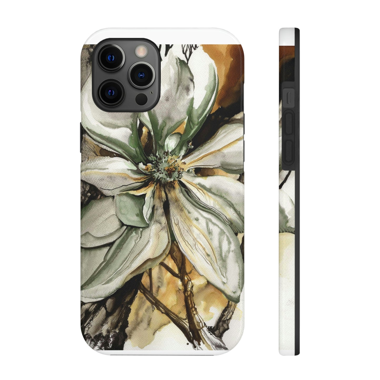 Liquid Flora Magnolia Tough iPhone Case